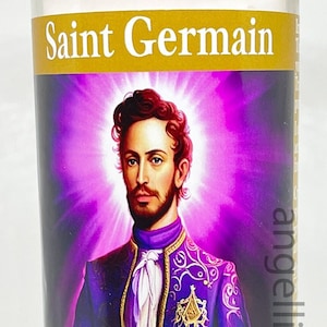 Saint Germain Candle Violet flame item ascension new age alchemy spiritual woo woo new age great awakening ascended master