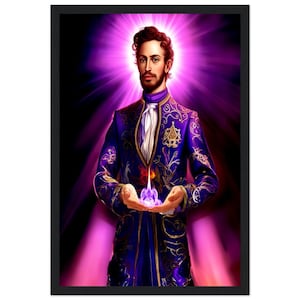 Saint Germain 12x18 artwork spiritual deities ascended masters religious wall art frame picture wall hanging print canvas image portrait