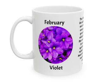 Violett blomma keramisk kaffemugg: Elegant blommig tekopp