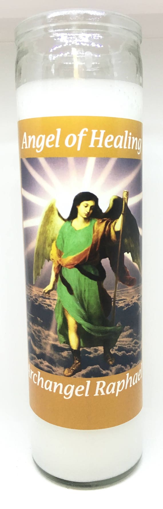 Archangel Raphael Candle Etsy