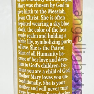 Mother Mary Candle spiritual deities christian religious goddess virgin Mary holy mother of god catholic gift church bible image 3