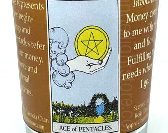 Ace of Pentacles Votive Candle
