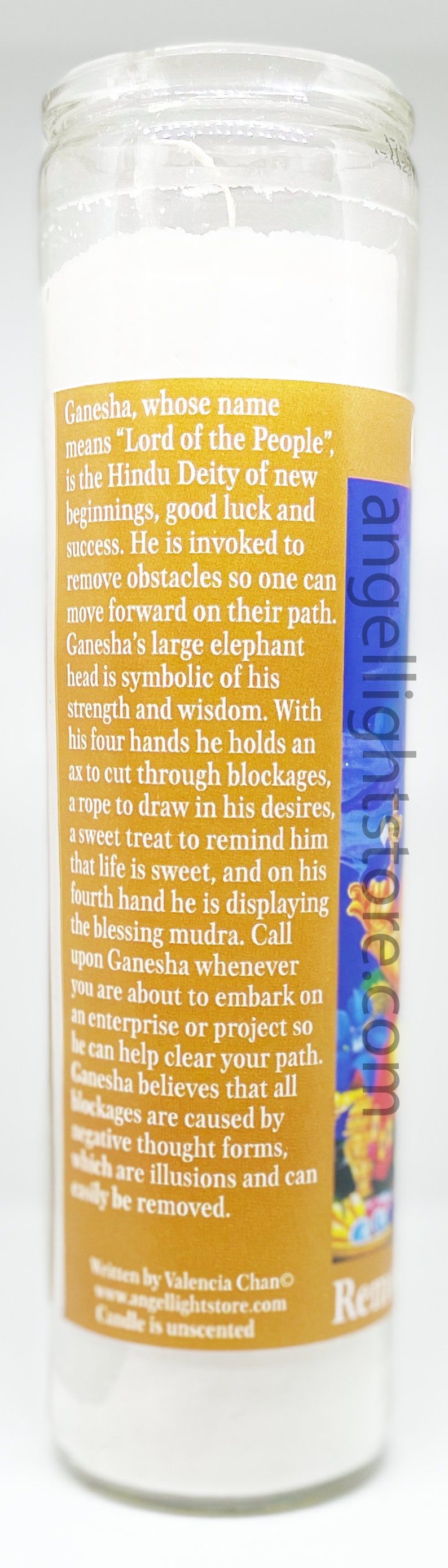 Ganesha Candle hindu deity indian religion remover of obstacles gift eastern spirituality chinese religion success new beginning image 3