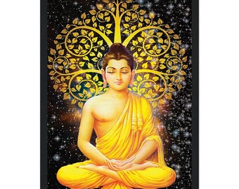 Buddha 12x18 artwork spiritual deities ascended masters religious chinese wall art frame picture wall hanging print canvas image portrait