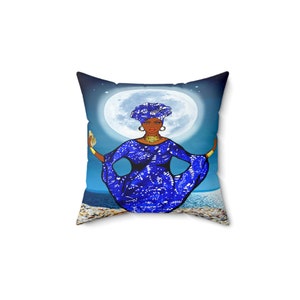 Yemaya Pillow orisha yoruba black motherly goddess african goddess deities home family decor