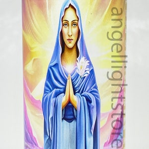 Mother Mary Candle spiritual deities christian religious goddess virgin Mary holy mother of god catholic gift church bible image 2