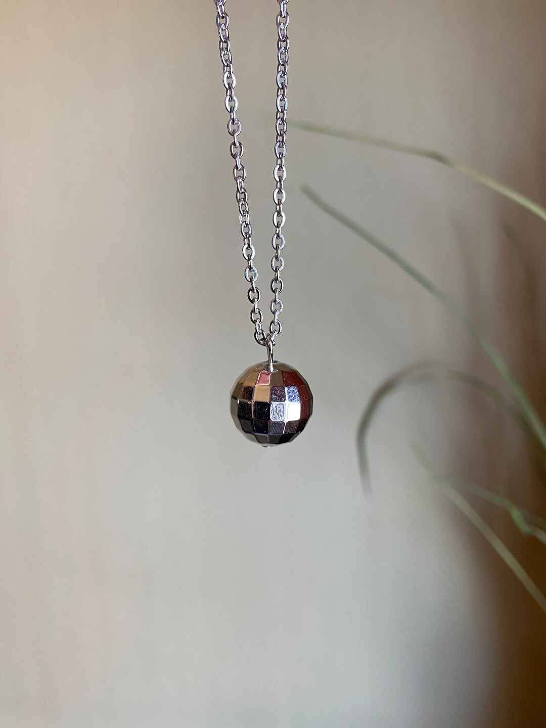 Mirrorball Necklace Disco Ball Necklace Mirror Ball, Discoball Necklace