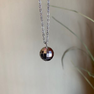 Mirrorball Necklace | Disco Ball Necklace | Mirror Ball, Discoball | Necklace | Stainless Steel Jewelry | Unique Jewelry | Retro | Fun