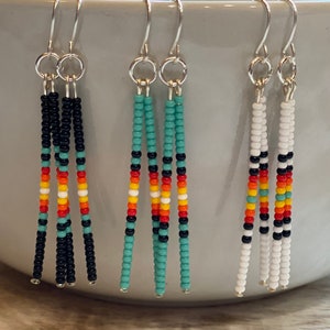 Seed Bead Earrings, Native Earrings, Boho Earrings, Western Earrings, Beaded Earrings, Dangle Earrings
