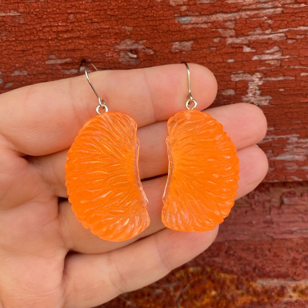 Orange Slice Statement Earrings