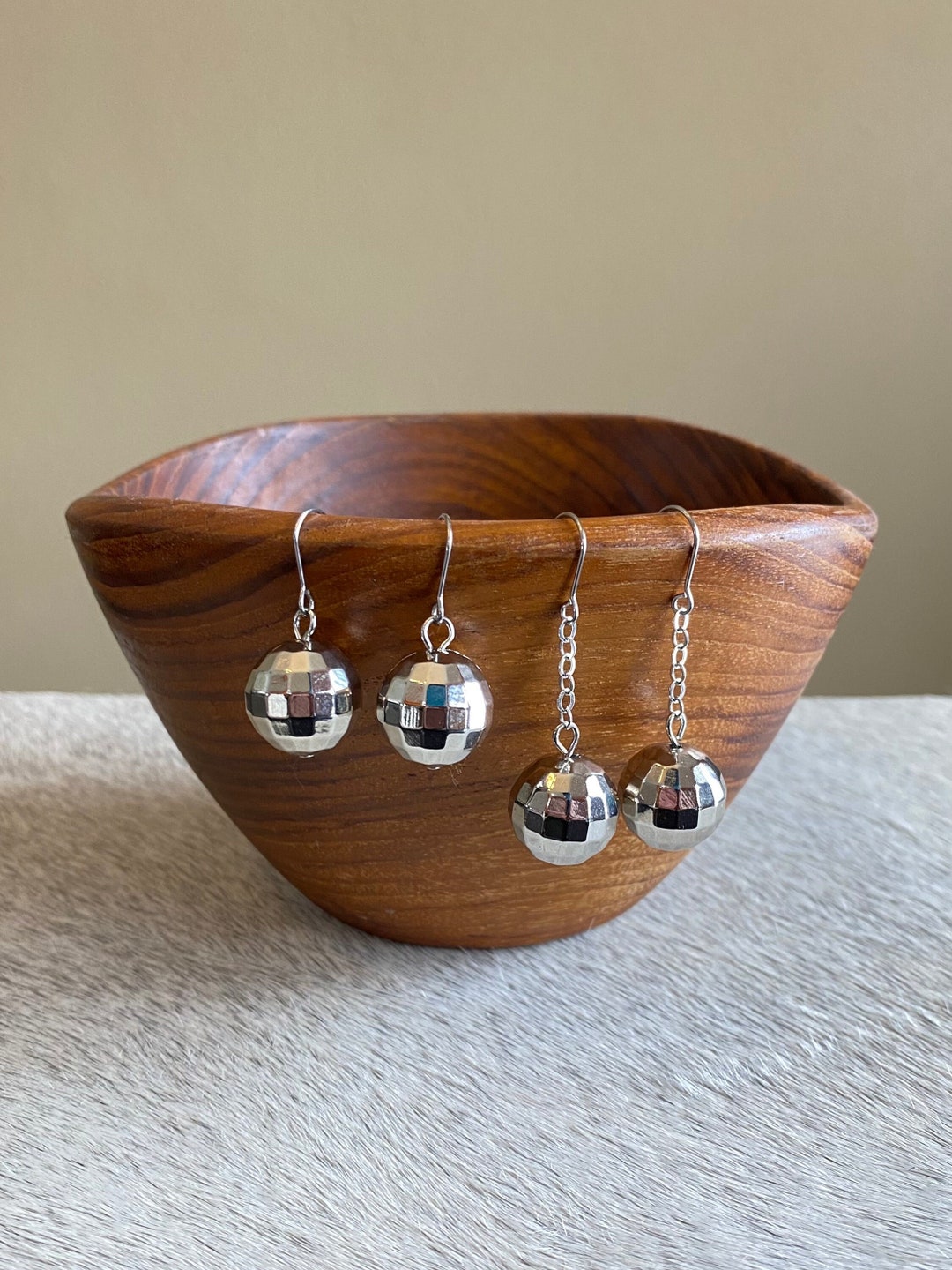 FREE SHIPPING Mirrorball Earrings Disco Ball Earrings Etsy UK