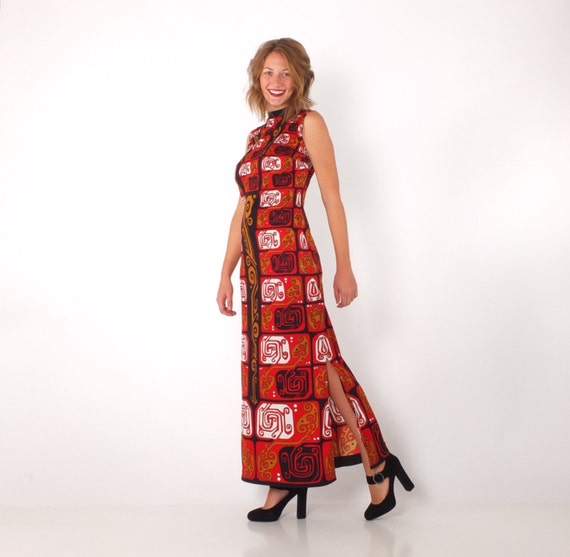 high neck sleeveless maxi dress