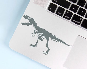 Vinyl Sticker Notebook Laptop Computer Tablet Phone Decal T-Rex Skeleton Bones Dinosaur Home Office Study Inspiration Nature Decor VN53