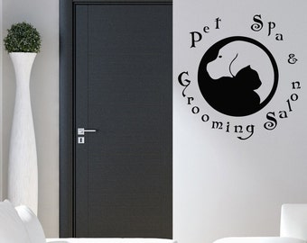 Wall Decal Pets Pet Veterinary Services Medicine Veterinary Clinic Design Grooming Salon Hospital Shop Cat Dog Vinyl Sticker Home Décor A438