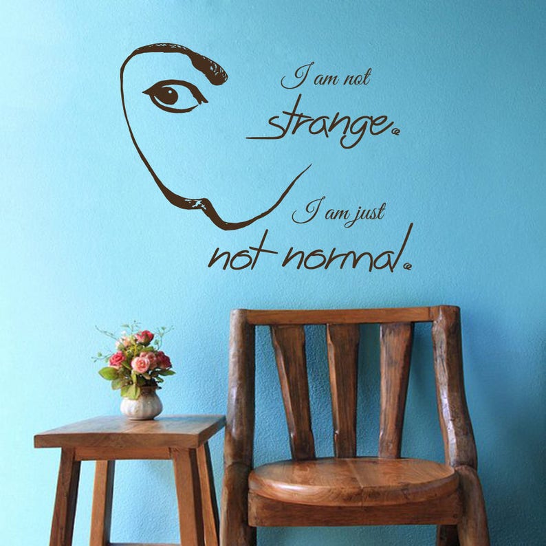 Wall Decal Salvador Dali moustache citation je ne suis pas Wall Decal Salvador Dali moustache citation je ne suis pas