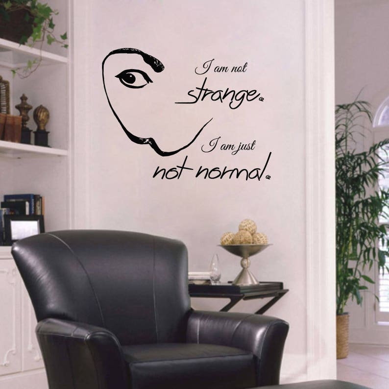 Wall Decal Salvador Dali moustache citation je ne suis pas Wall Decal Salvador Dali moustache citation je ne suis pas