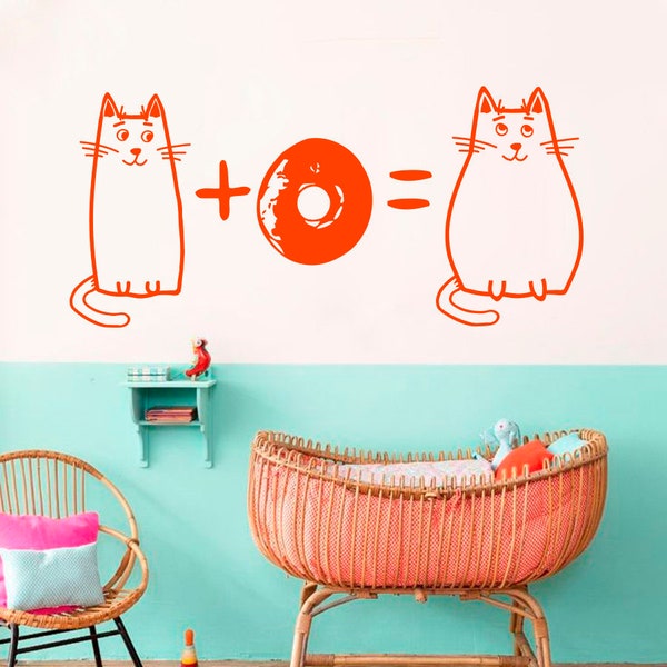 Fat Cat Wall Decals Etsy Finland