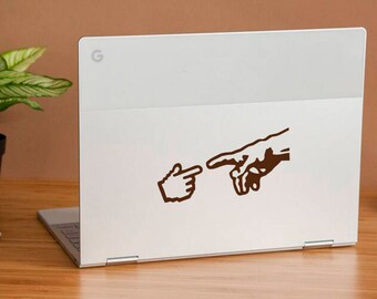 Macbook Vinyl Decal Hand of God Laptop Decal Computer Hand God's Hand Décor Tablet Notebook Macbook Stickers Keyboard Phone Wall Murals R39