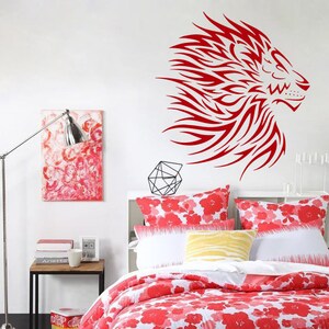 Wall Decal Lion Wild Cat Wildcat African Animals Safari Vinyl Sticker ...