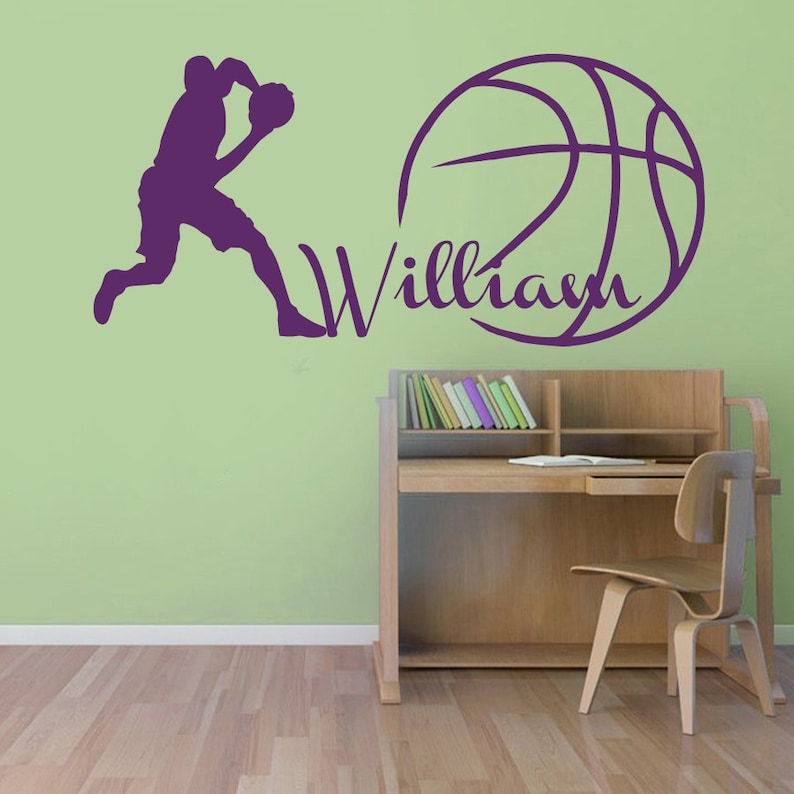 Wall Decal Vinyl Sticker Sport Basketball Player Ball Game Etsy