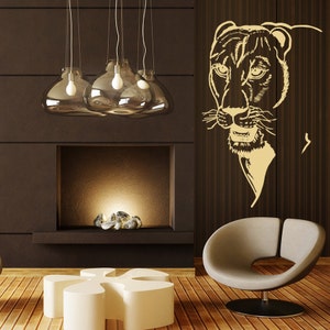 Wall Decal Lion Lioness Wild Cat Wildcat African Animals Safari ...