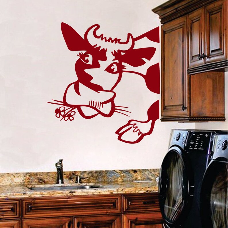 Wall Decals Vinyl Sticker Cow Milk Animal Fun Pet Pets Design Etsy