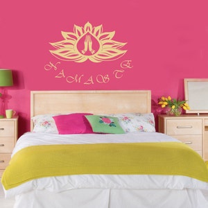 Wall Decals Quotes Namaste Lotus Flower Hands Symbol - Etsy
