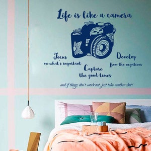Wall Decal Vinyl Life Like Camera Focus Develop Negatives Capture ...