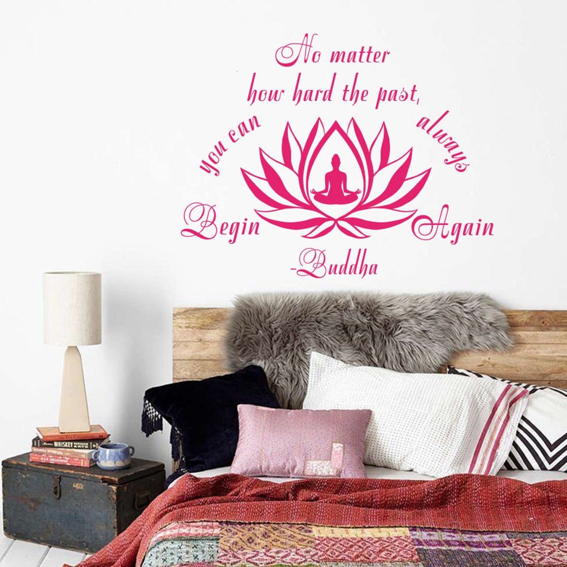 Muur sticker citaat maakt niet uit hoe Hard het verleden u