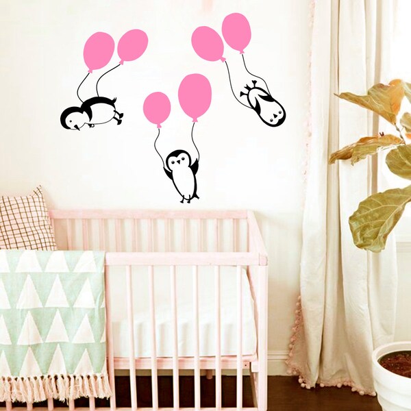 Penguin Wall Decals Etsy