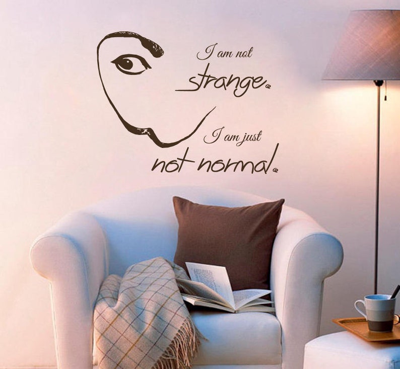 Wall Decal Salvador Dali moustache citation je ne suis pas Wall Decal Salvador Dali moustache citation je ne suis pas