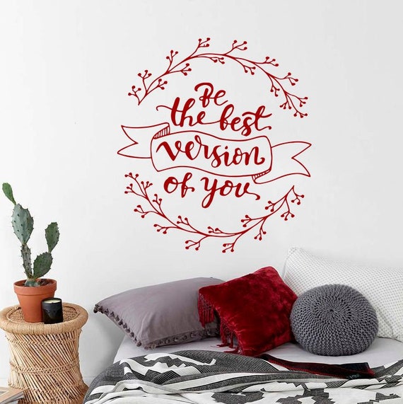 Vinyl Wall Decal Stickers Motivation Quote Be The Best Version Of You 2807ig 