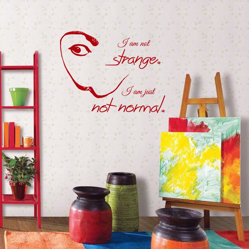 Wall Decal Salvador Dali moustache citation je ne suis pas Wall Decal Salvador Dali moustache citation je ne suis pas