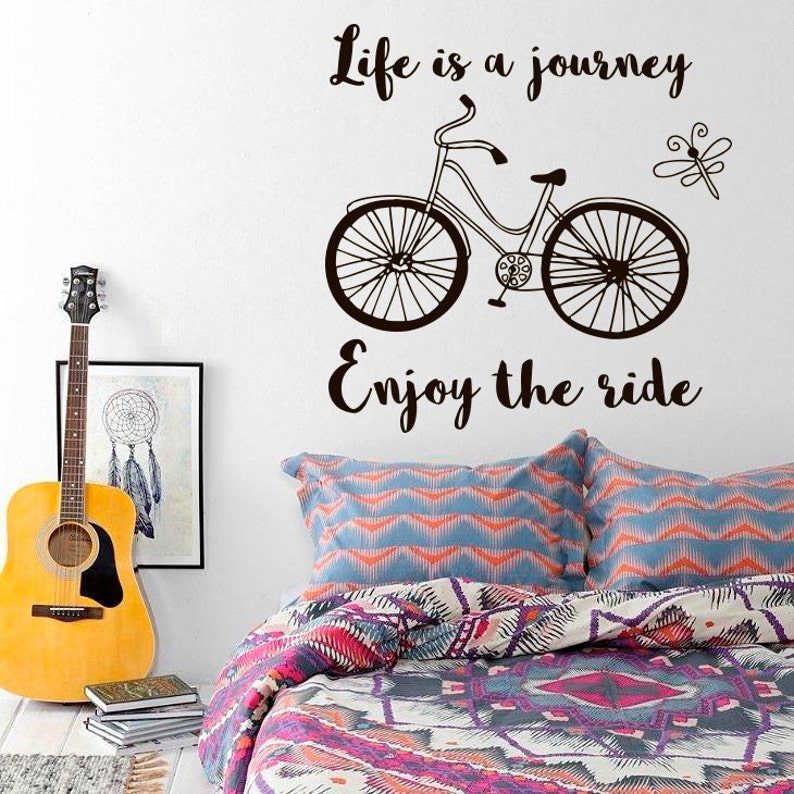 Wall Decals Life Is A Journey Enjoy the Ride Inspiration Quote Etsy