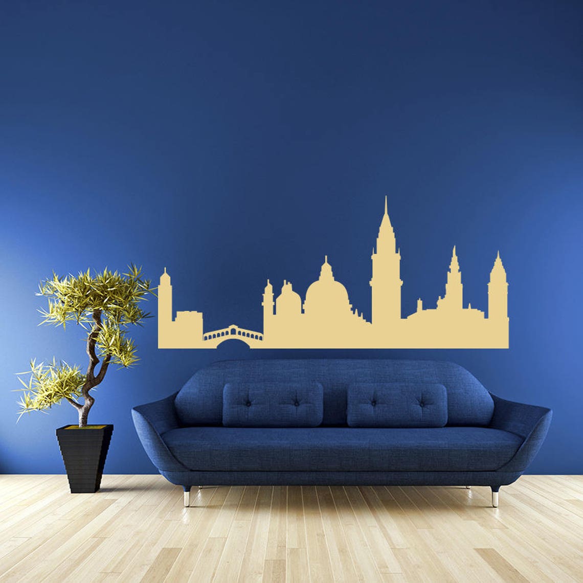 Wall Decal Silhouette Venice City Landscape Attraction Italy Etsy
