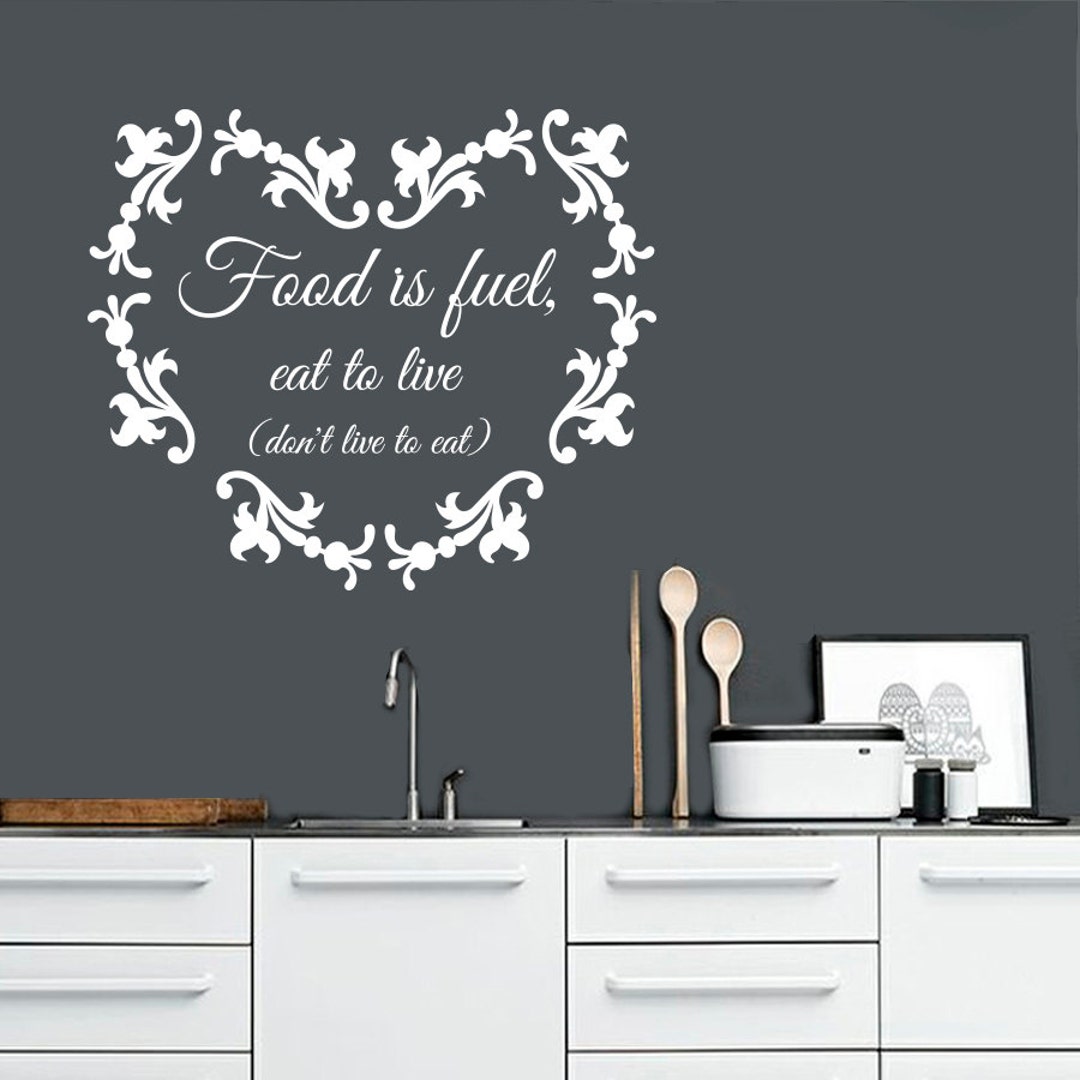Wall Decals Food is Fuel Eat to Live Health Medicine Diet Etsy