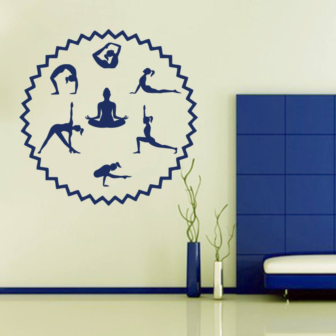 Wall Decal Yoga Studio Meditation Buddha Lotus Zen Fitness Etsy