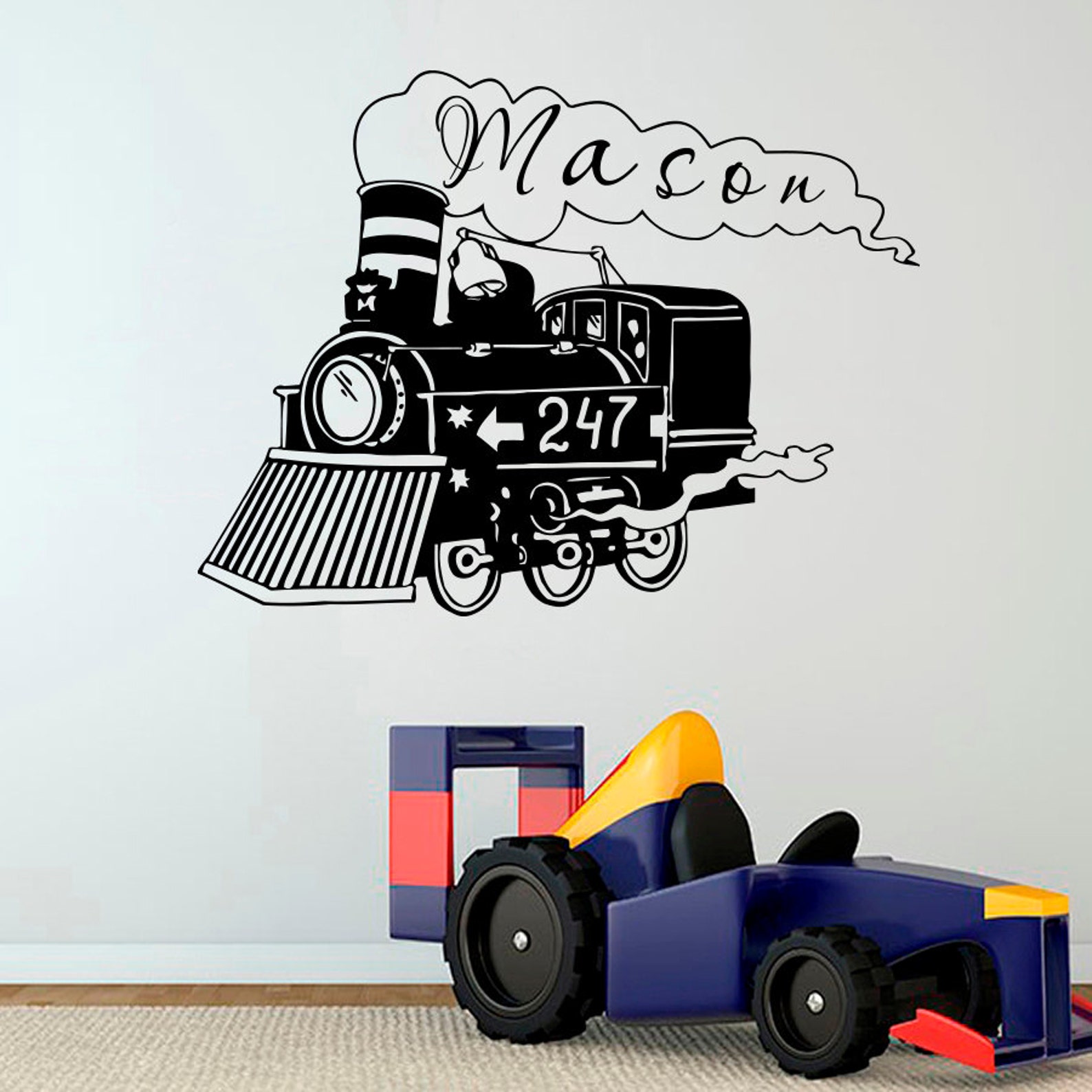 Wall Decal Vinyl Sticker Train Custom Personalized Etsy