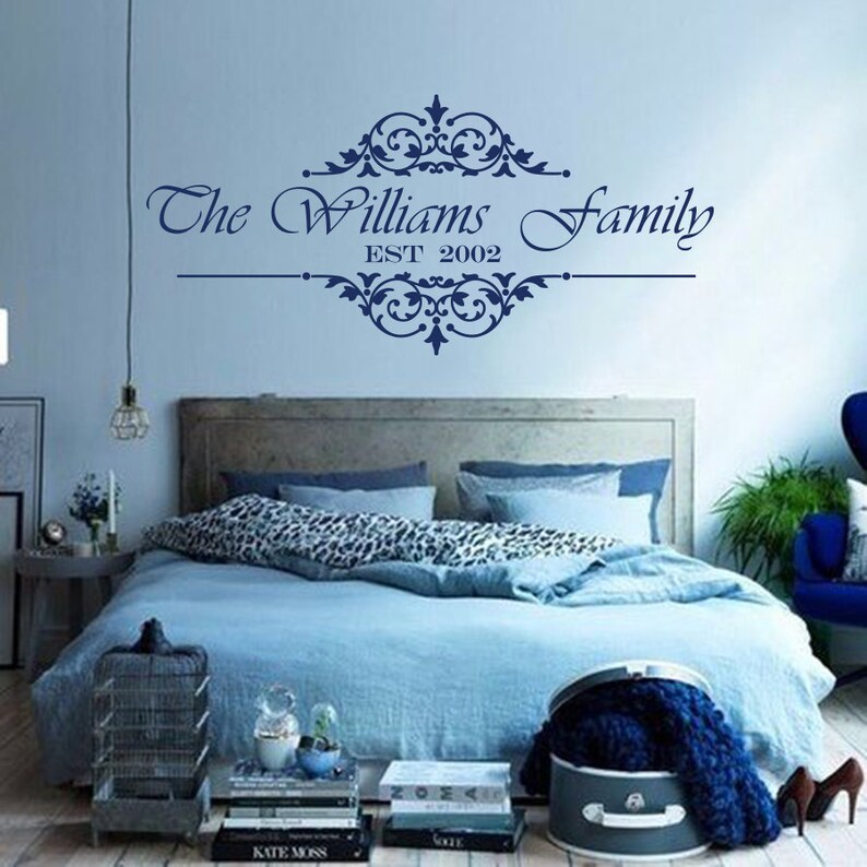 Wall Family Decal Vinyl Sticker Personalized Family Name Etsy