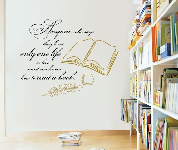 Sticker Mural Autocollant Vinyle Citation Livres De Lecture Etsy Sticker Mural Autocollant Vinyle Citation Livres De Lecture Etsy