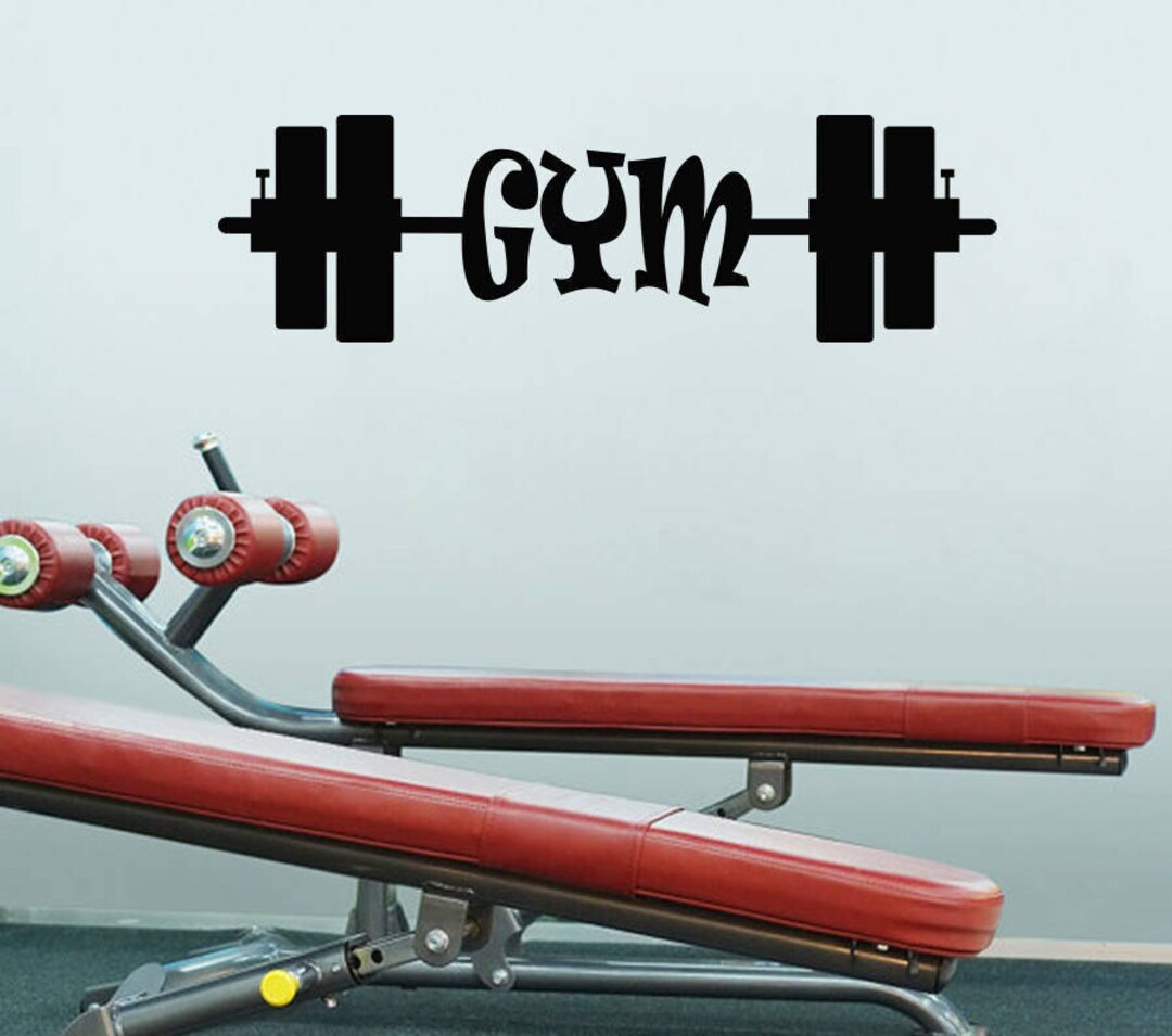 Wall Decal Vinyl Sticker Sport Fitness Training Barbell Weight ...