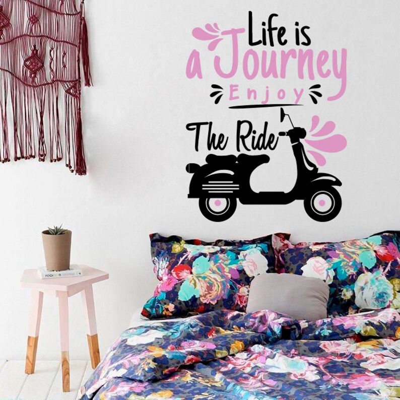 Wall Decals Life is Journey Enjoy the Ride Inspiration Quote Etsy