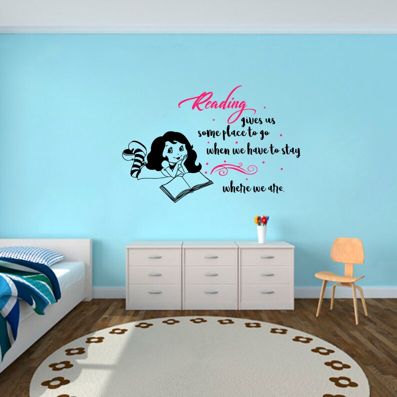 Wall Decal Vinyl Sticker Quote Reading Gives Us Some Place Etsy