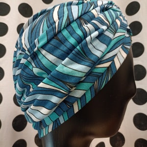 Eleganter Twist-Turban, Turban mit natürlichem Stoff gefüttert, Slouchy und Stretchy Turban, Chemo Kopfbedeckung, Chemo Hüte