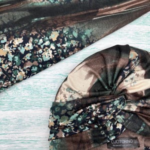 Eleganter Twist-Turban, Turban mit natürlichem Stoff gefüttert, Slouchy und Stretchy Turban, Chemo Kopfbedeckung, Chemo Hüte
