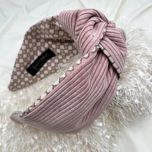 Glamour Girlz Cerchietto per capelli da donna e ragazza, con nodo superiore, con nodo invernale, in velluto a coste, morbido, in velluto a coste, stile vintage, per matrimoni, bohémien, feste