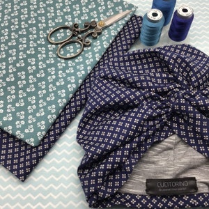Eleganter Twist-Turban, Turban mit natürlichem Stoff gefüttert, Slouchy und Stretchy Turban, Chemo Kopfbedeckung, Chemo Hüte