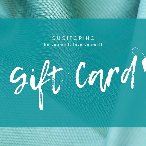 Cucitorino Gift Voucher, Cucitorino Gift Card, Gift idea for woman, Printable Gift, Pdf Gift Voucher, Personalized Gift Voucher for woman