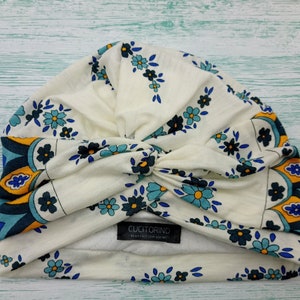 Eleganter Twist-Turban, Turban mit natürlichem Stoff gefüttert, Slouchy und Stretchy Turban, Chemo Kopfbedeckung, Chemo Hüte