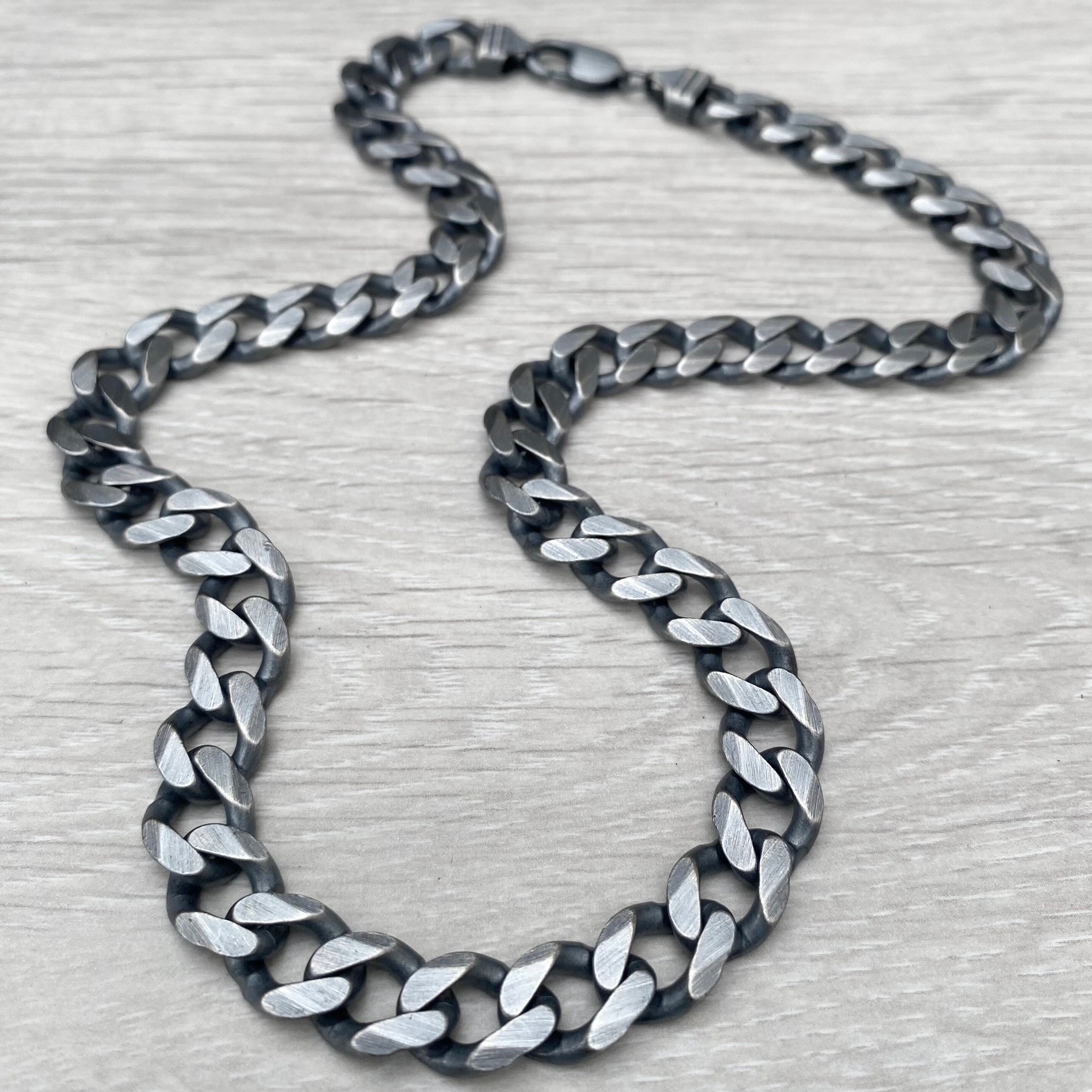 Silver Chino Link Chain | Genuine 925 Sterling Silver | Lirys Jewelry 8.7mm / 16